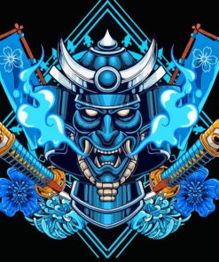 Blue Ronin Samurai Paint By Numbers