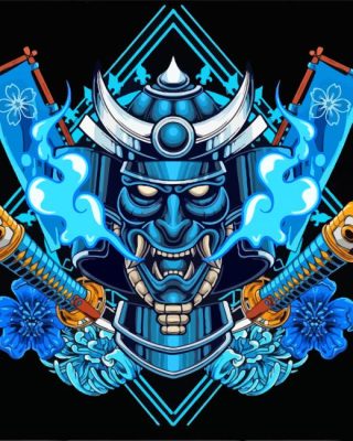 Blue Ronin Samurai Paint By Numbers