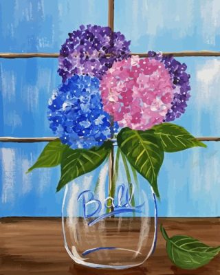 Colorful Hydrangeaq Paint By Numbers