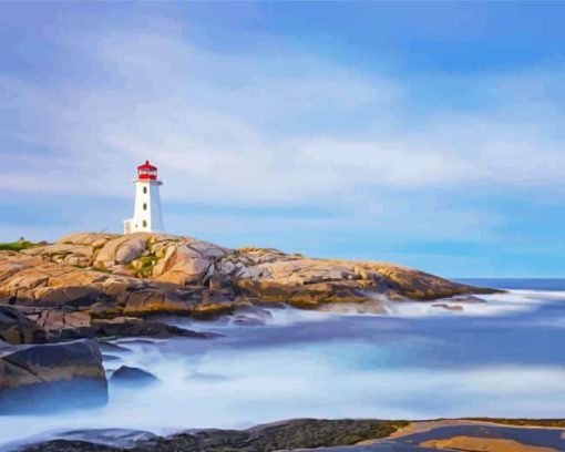 Peggy Cove Lighthouse Paint By Numbers