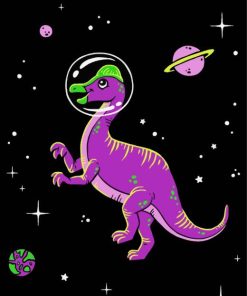 Space Dinosaur Paint By Numbers