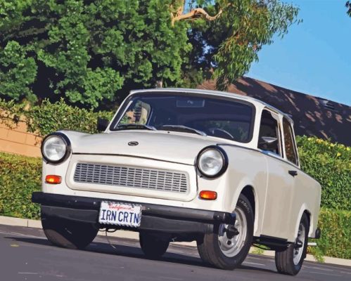 Trabant White Car Paint By Numbers