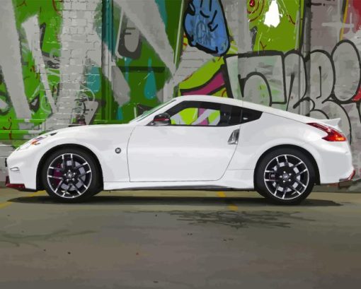 White Nissan 370z Paint By Numbers