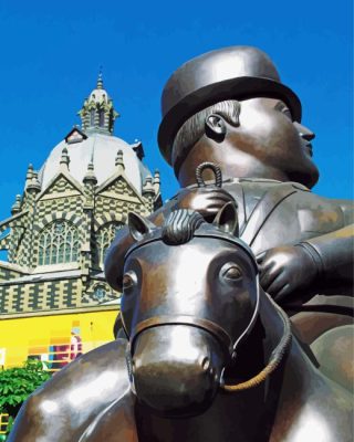 Plaza Botero Paint By Numbers