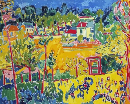 Paysage De Banlieue Paint By Numbers