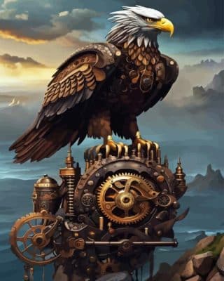 Steampunk Eagle Paint By Numbers