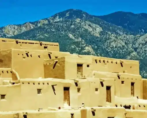 Taos Pueblos Paint By Numbers